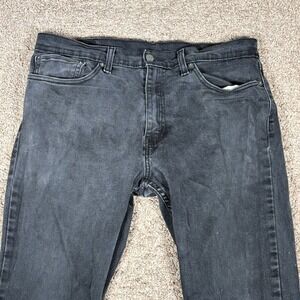 Mens Levi's 511 Slim Fit Black Denim Straight Leg Jeans 32x30 (Tag 34x32)